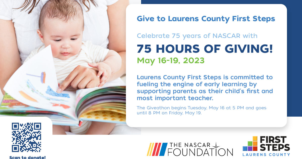 Laurens County First Steps participating in NASCAR Day Giveathon | News ...