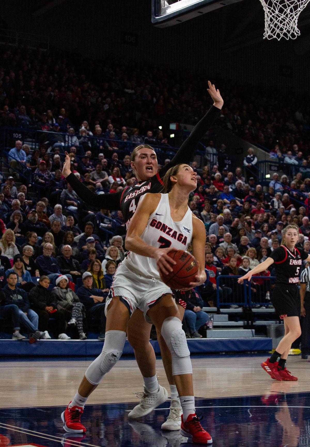 Women S Basketball Gonzaga Enjoys Rout Of Eastern Washington