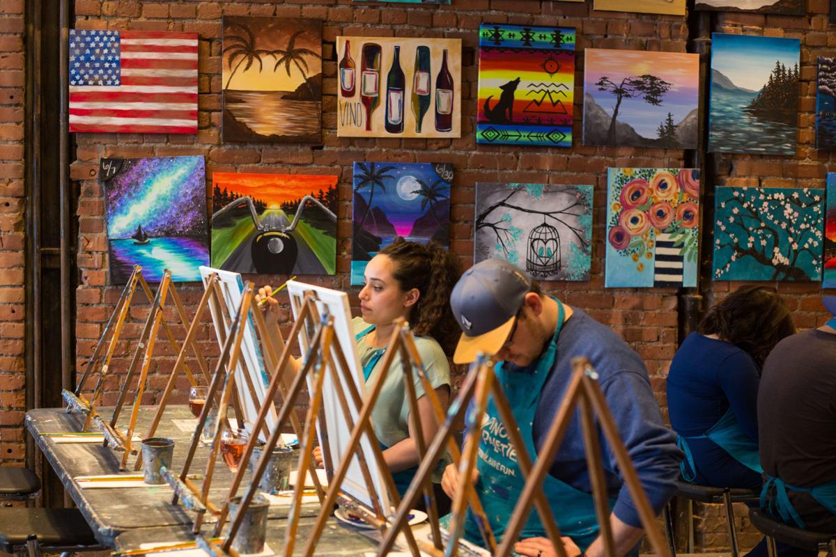 Painting Classes And Drinks Offered At Pinot S Palette Downtown