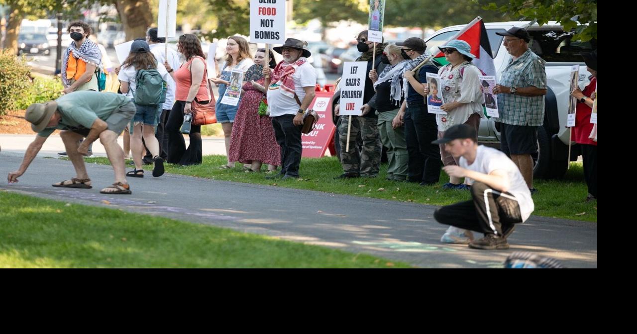 Spokane-based coalition stages vigil for Palestine at Pig Out in the ...