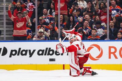 Polo Riding Goals Raymond scores in shootout to lift Red Wings to 4-3 decision over ...