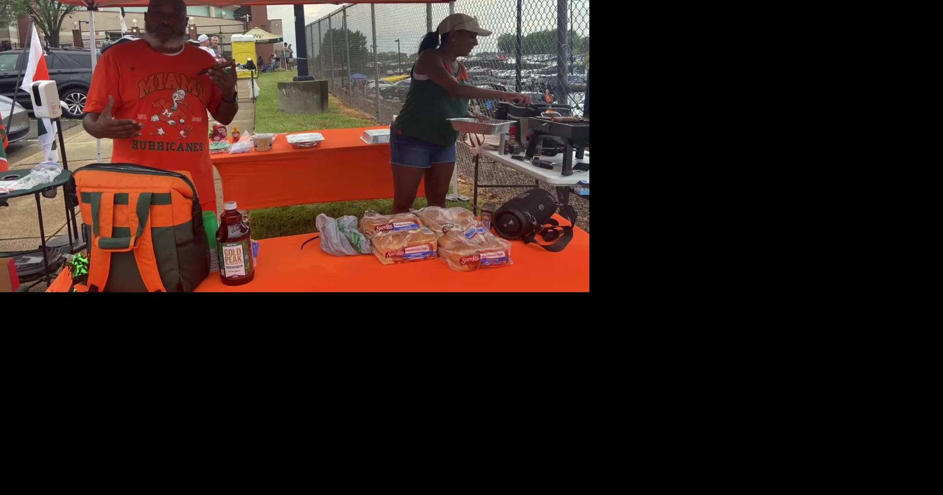 Tailgaters are live for the Wake-Miami game in Winston-Salem