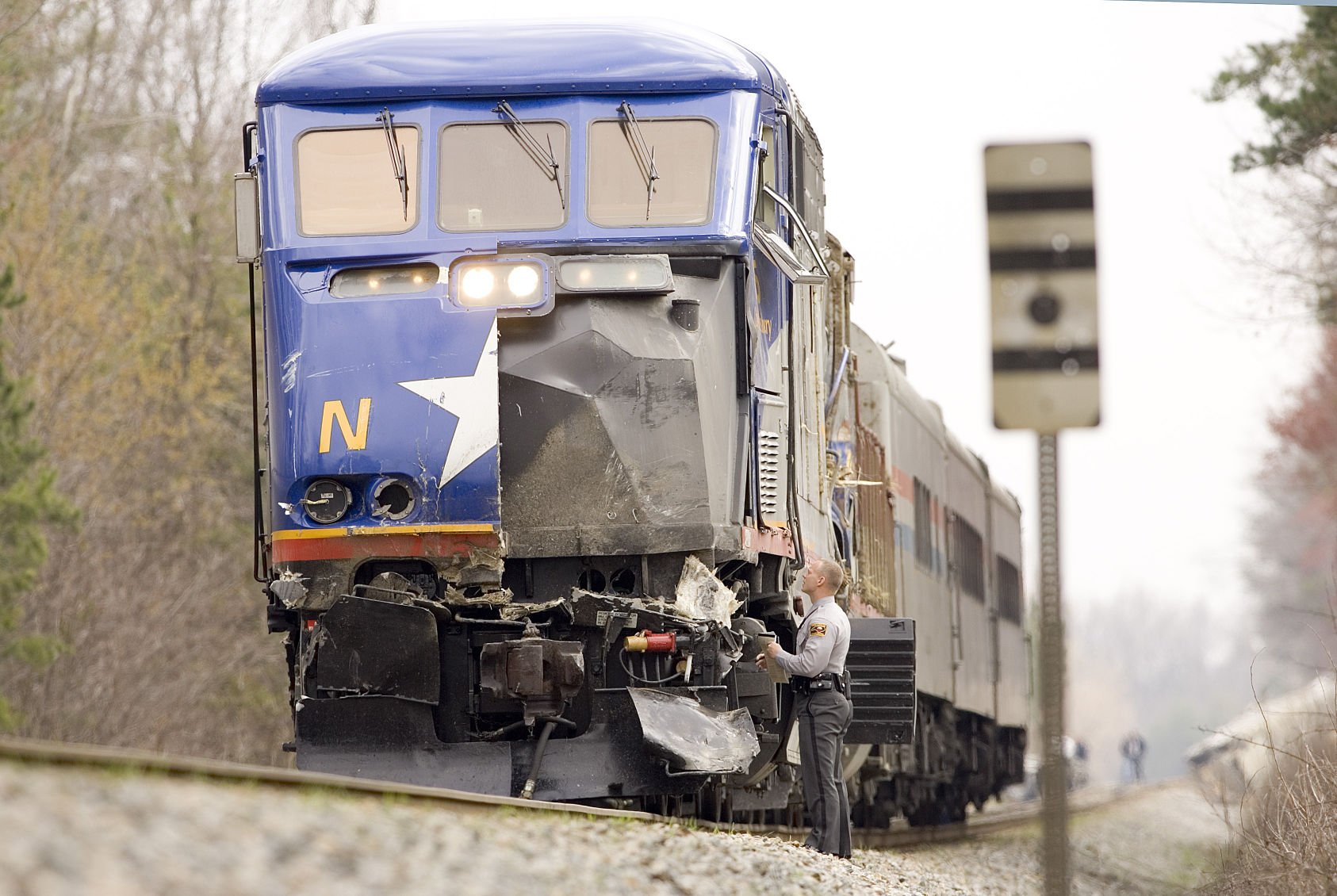 Train strikes truck at rural crossing