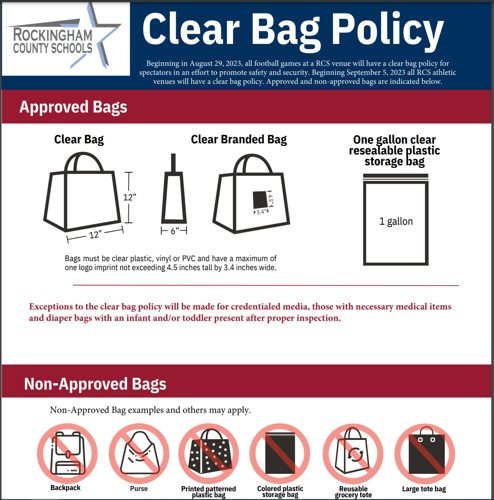 Clear Bag Policy for Sporting Events