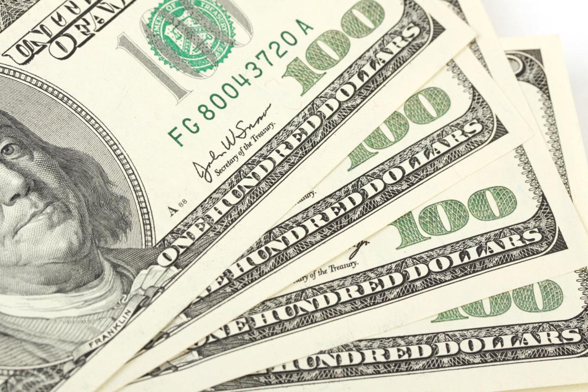 Pile of money American hundred dollar bills