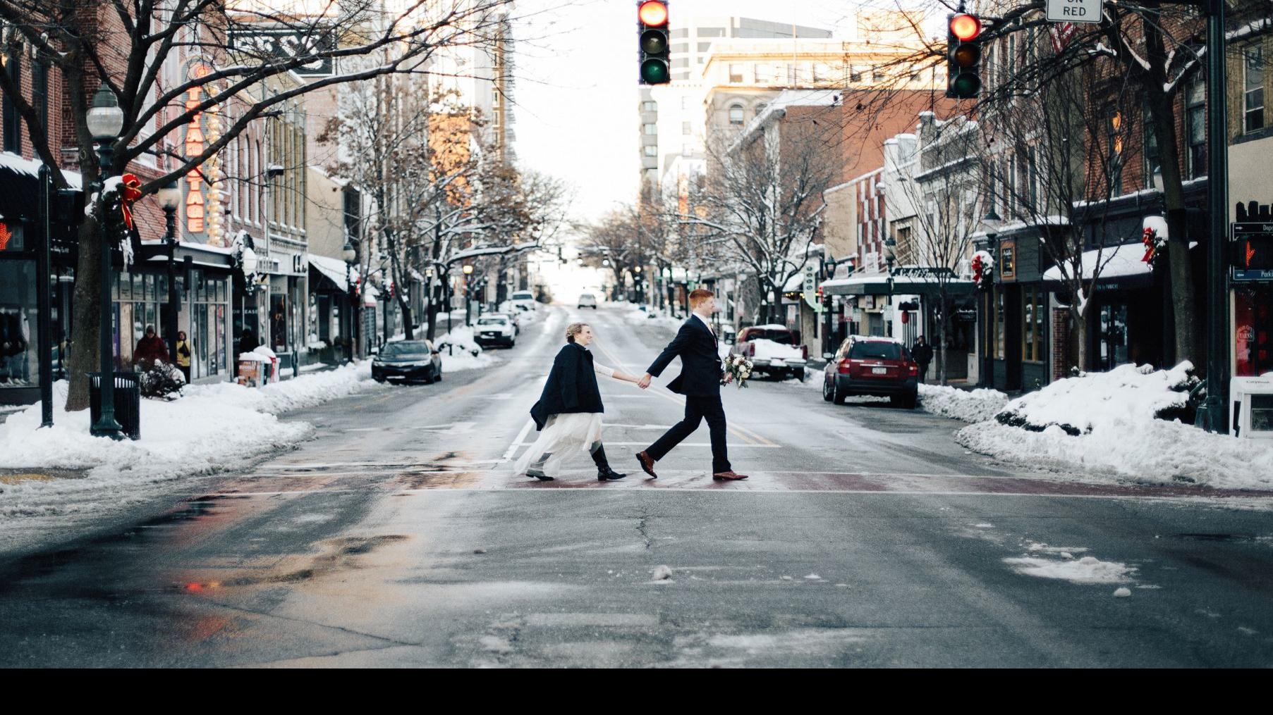 Big Snow Makes Wedding A Winter Wonderland 1808 Greensboro