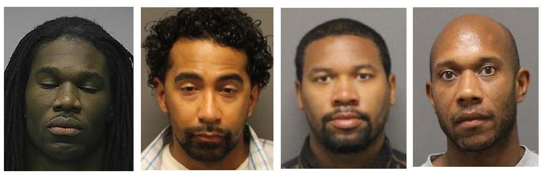 Michael Anthony Dudley, (from left) Anthony Eugene Mayhand, Dominique Jevon Perry and Steven Antwone Watson