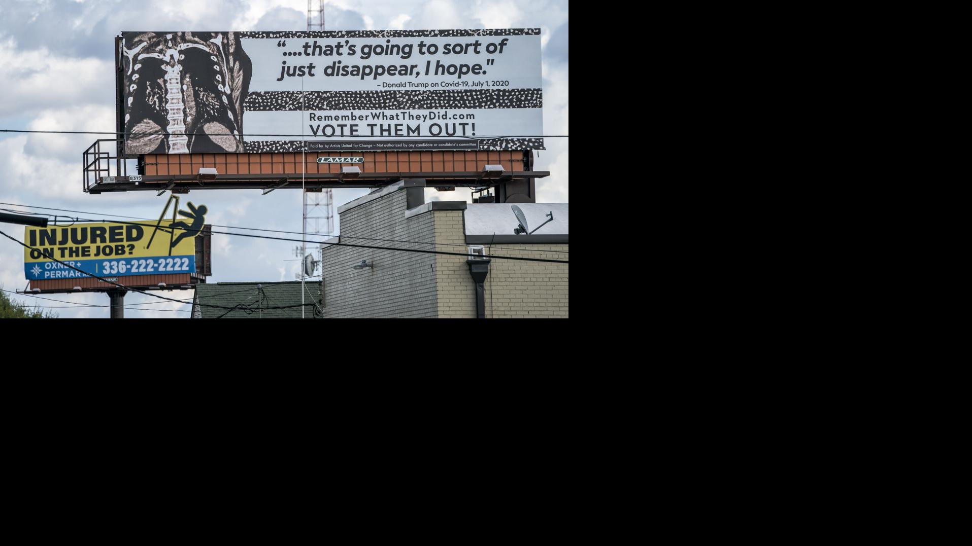 Anti-Trump billboards erected in Greensboro, across N.C., were created ...