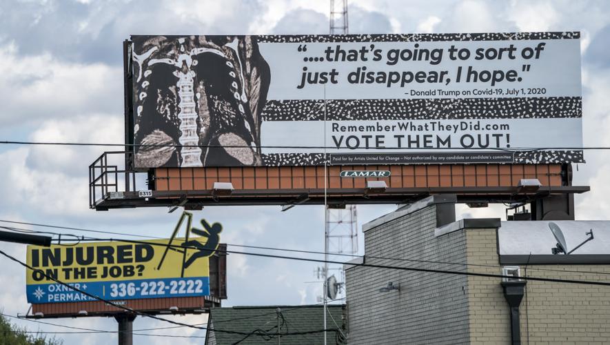 Anti-Trump billboards in Greensboro