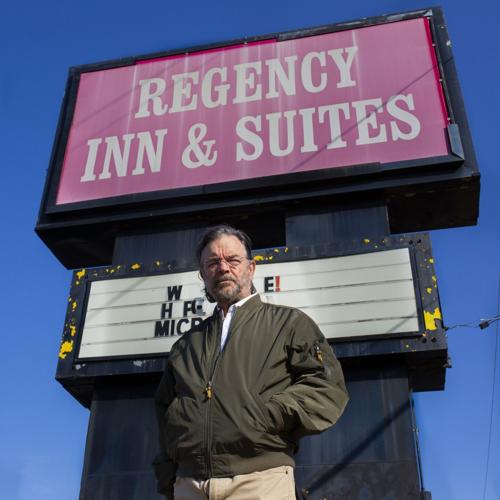 Mike Cooke, advocate for housing for homeless, at Regency in Greensboro