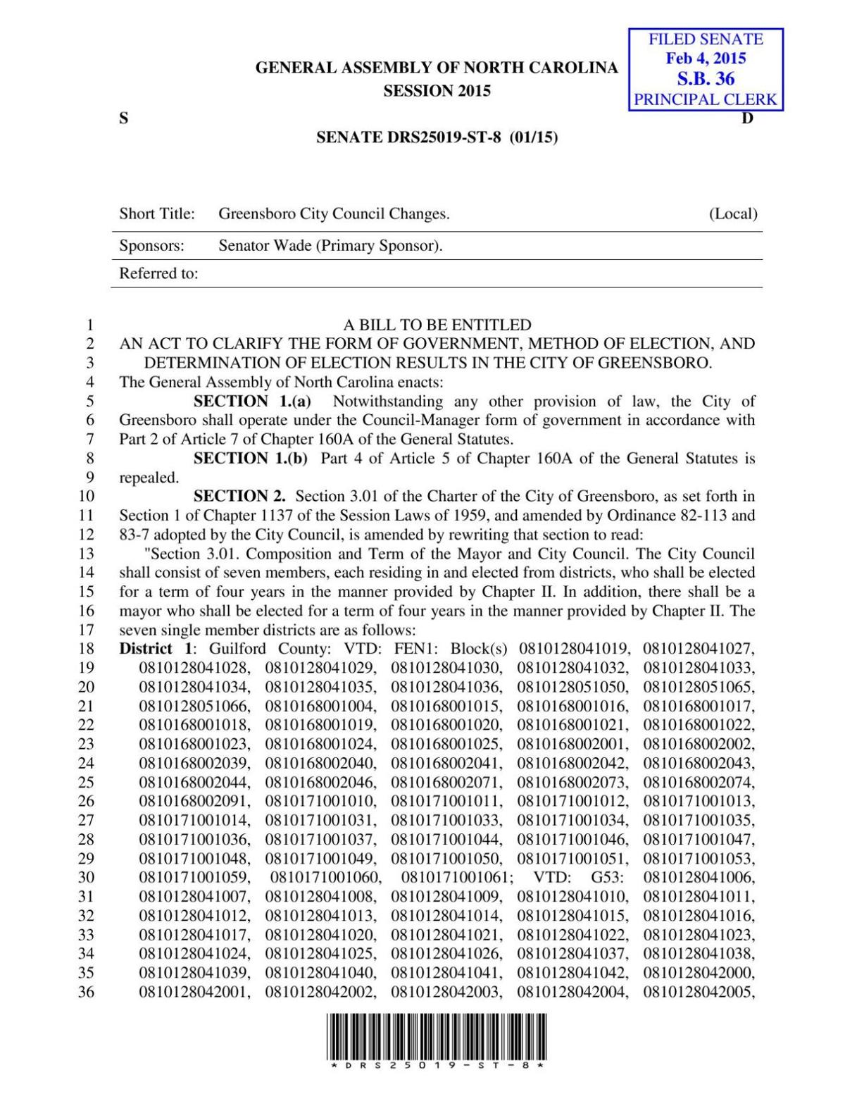Trudy Wade's bill