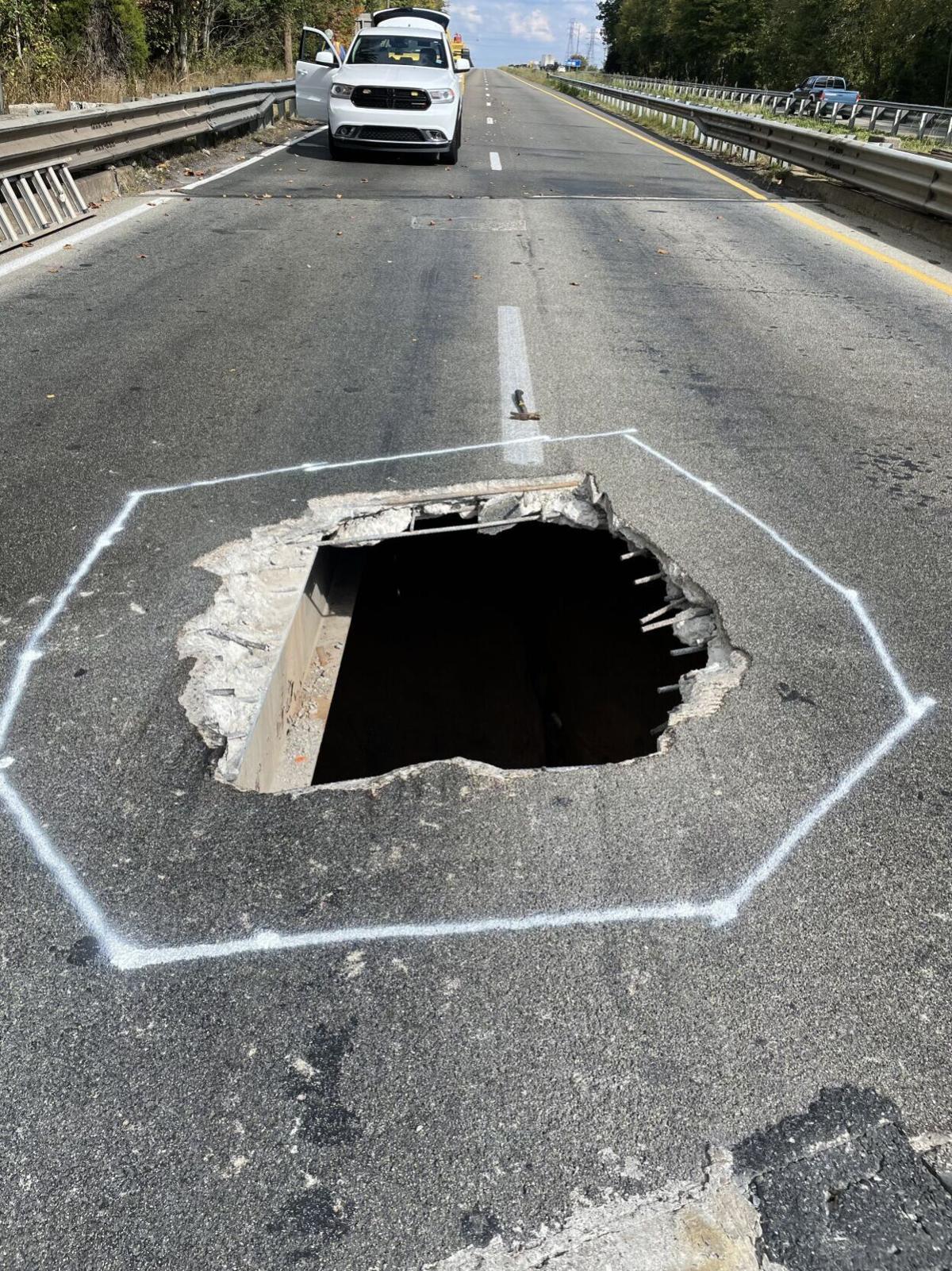 Major pothole on I-40 bridge shuts down interstate in Iredell County