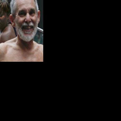 Nude political candidate campaigns in Times Square