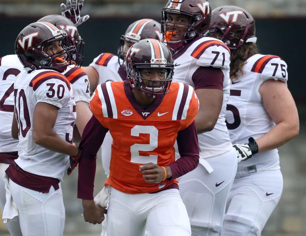 Dudley's Hendon Hooker thrives in Virginia Tech spring football game  (Videos)
