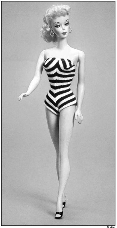 black and white barbie swimsuit