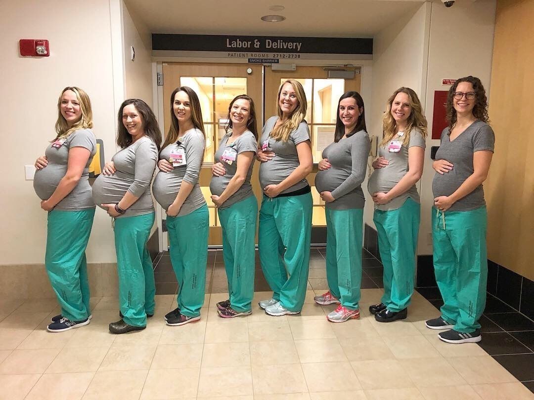 Nine nurses are pregnant at a Maine hospital. They all work in the baby