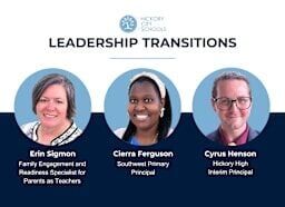 Hickory City Schools Announces Leadership Transitions