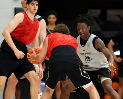 Wake Forest basketball practice