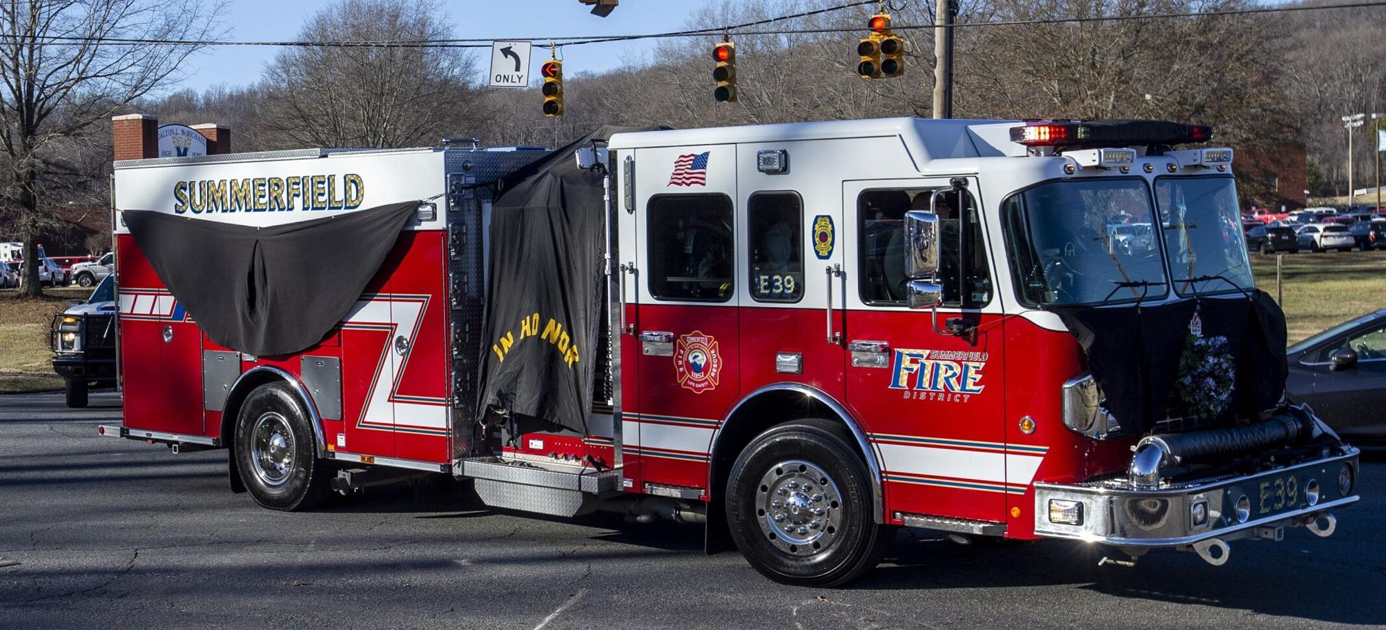 The Summerfield Fire Department joins friends and family to say