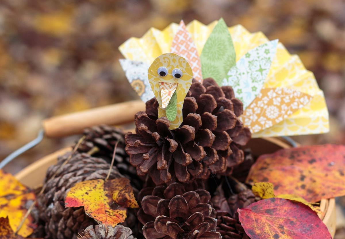 how to make a pine cone turkey