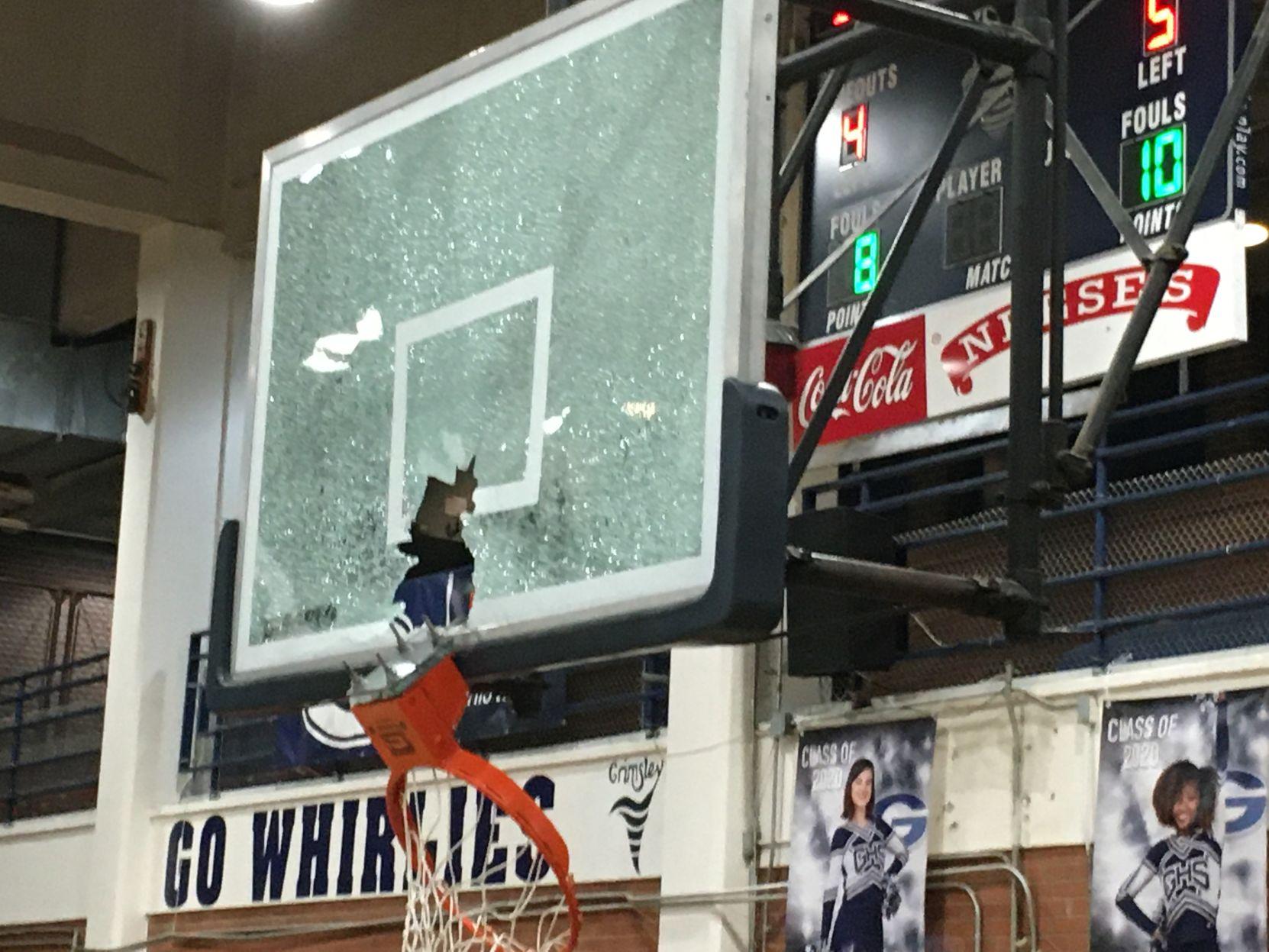 Northwest Guilford Grimsley Game Suspended After Christain Hampton Shatters Backboard Local News Greensboro Com