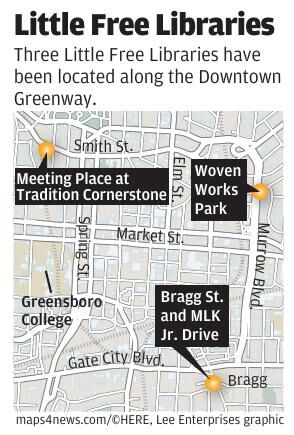 Little Free Libraries on Downtown Greenway