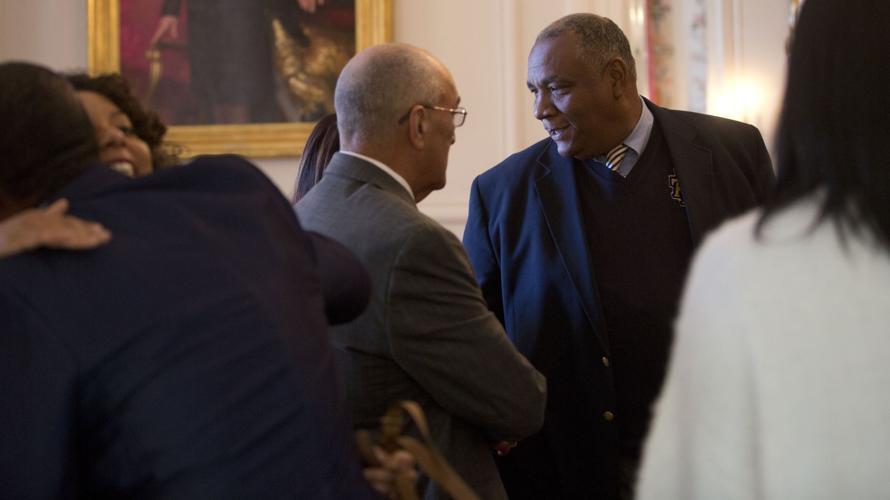 A&T football team visits Governor's mansion