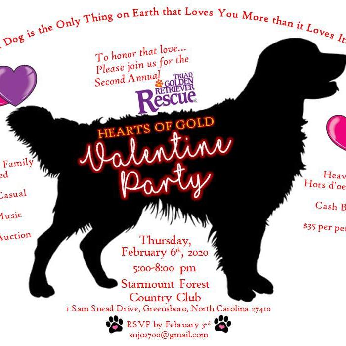 Hearts Of Gold Valentine Party Benefit For Triad Golden Retriever Rescue General Greensboro Com