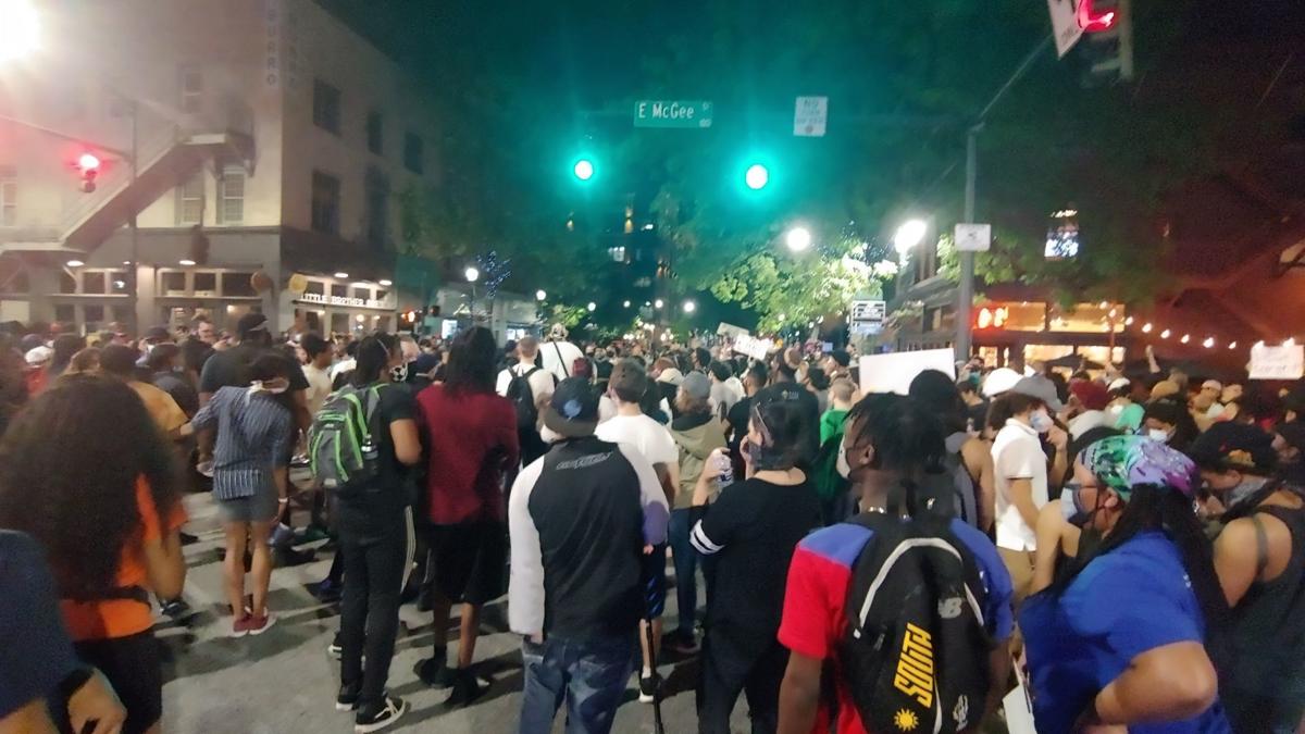 Watch Now Rioters break windows, begin looting in downtown Greensboro