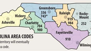 10 Digit Local Calling Additional Area Code Coming To Triad Local News Greensboro Com Area Code Map North Carolina