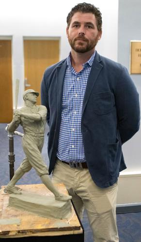 Babe Ruth statue in Baltimore, Maryland - Students