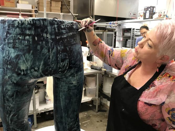 Edible Blue Jean Sculpture