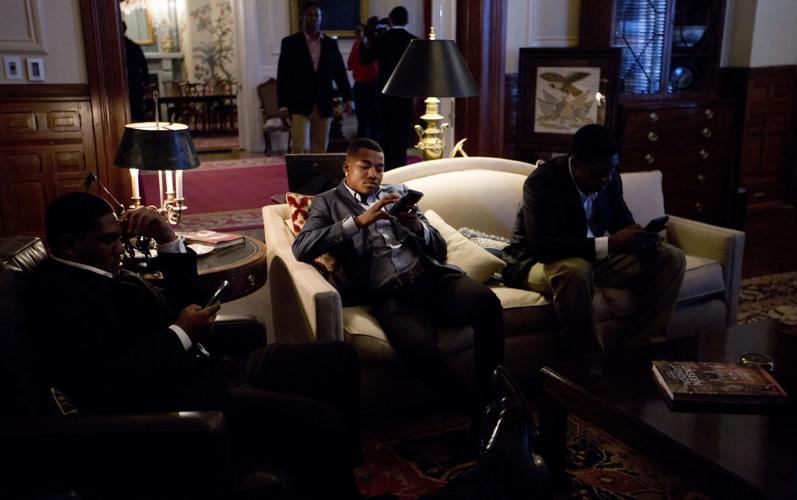 A&T football team visits Governor's mansion