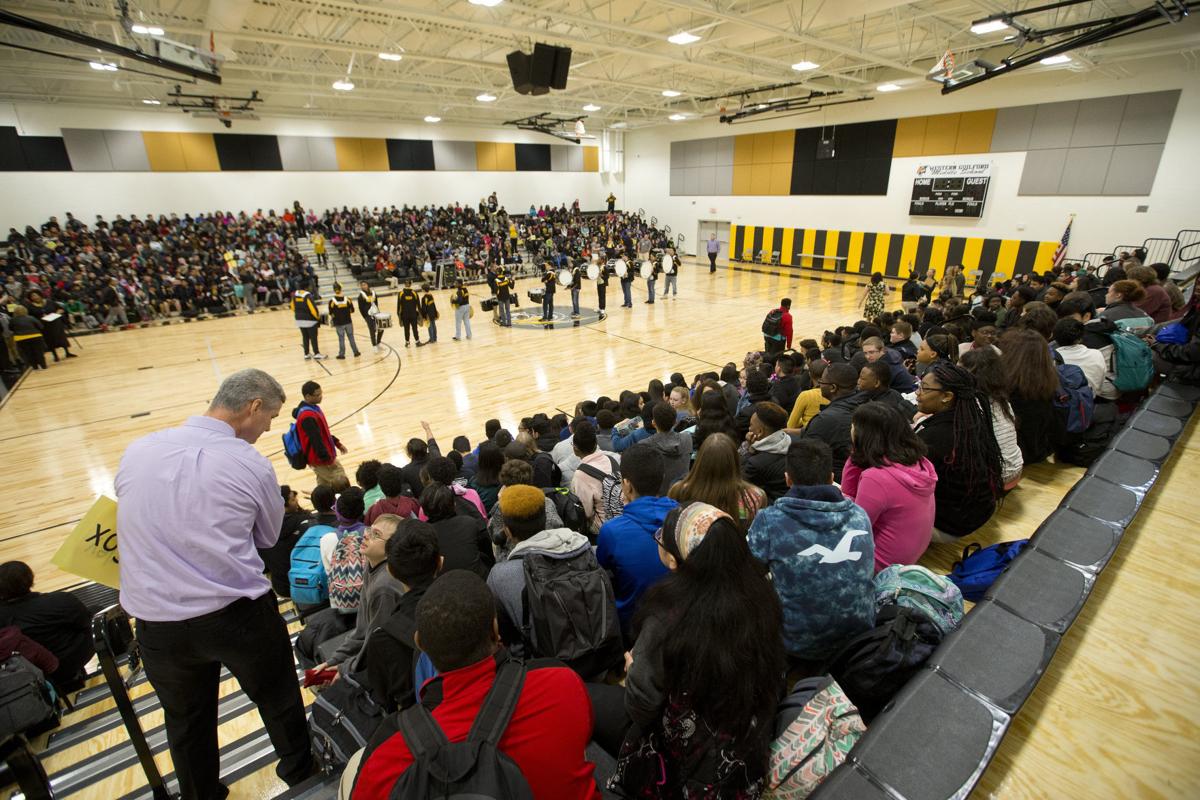 Western Guilford Middle celebrates first day of school in new building