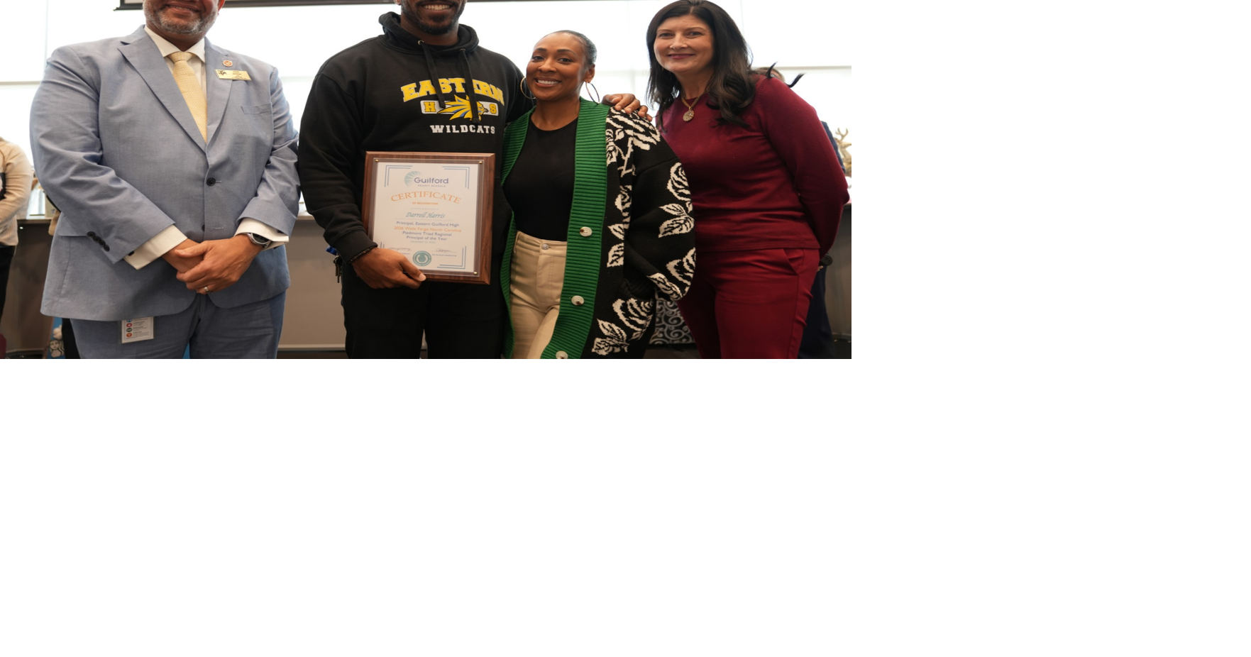 Eastern Guilford High School principal honored