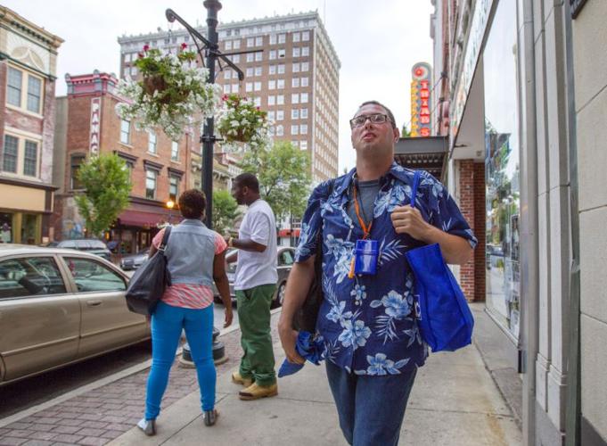 Living downtown, homeless