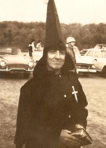 George Dorsett in his KKK garb