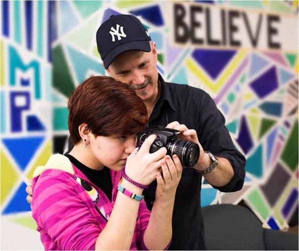 Todd Drake worked with students