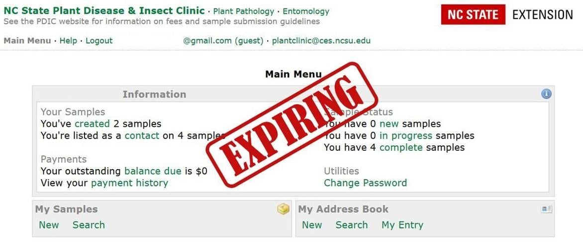 Updates on the transition to the new Plant Disease and Insect Clinic system