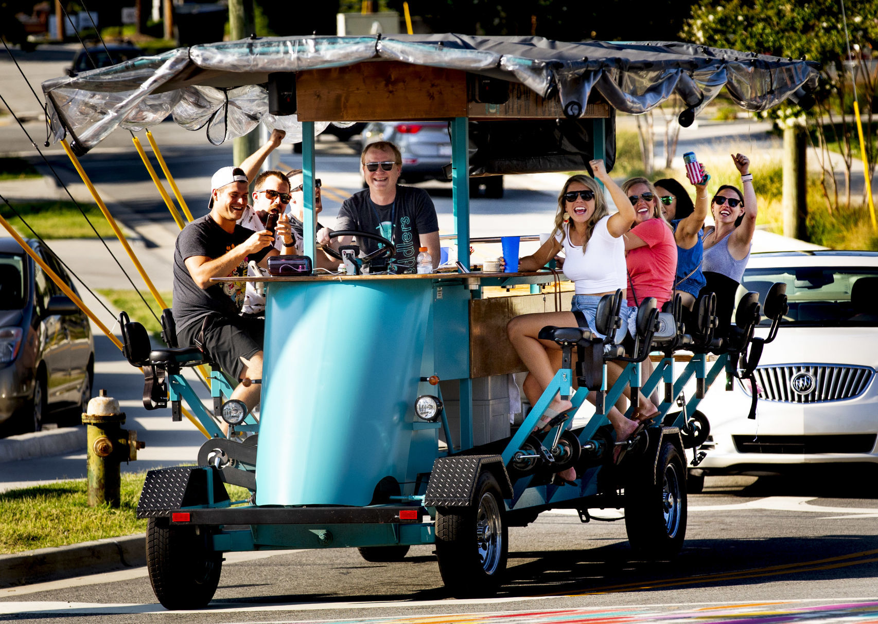 beer peddling cart