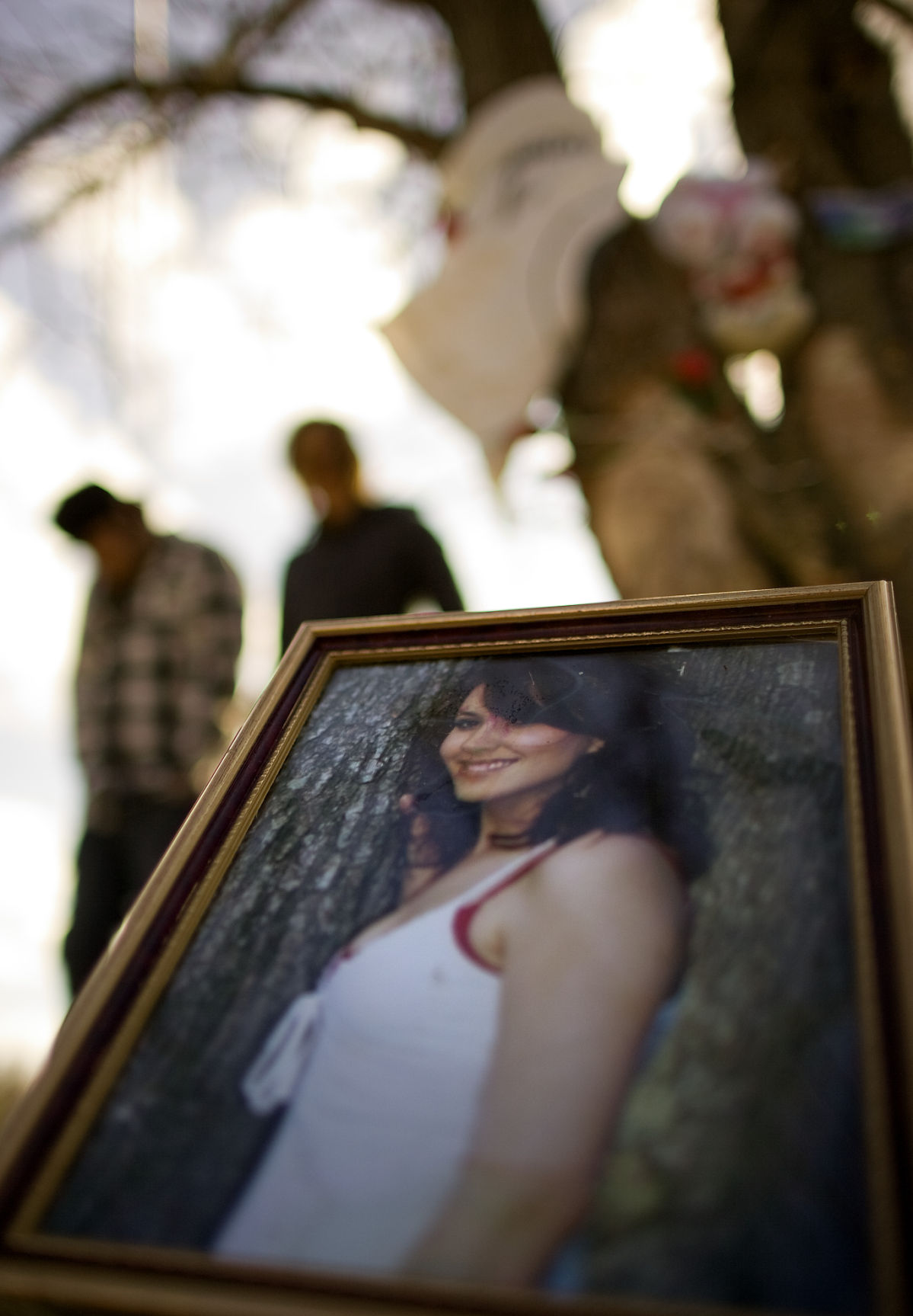 Friends create shrine at site of fatal wreck