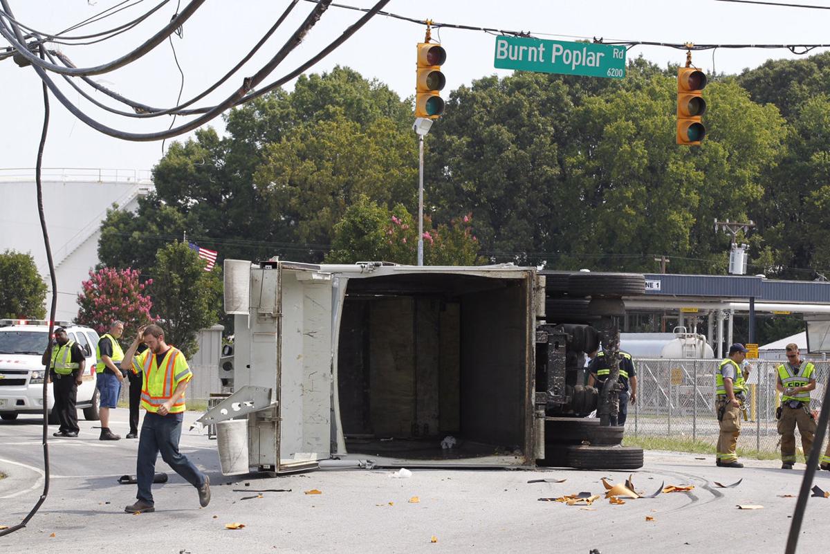 Greensboro garbage truck overturns on Burnt Poplar Road (VIDEO) News