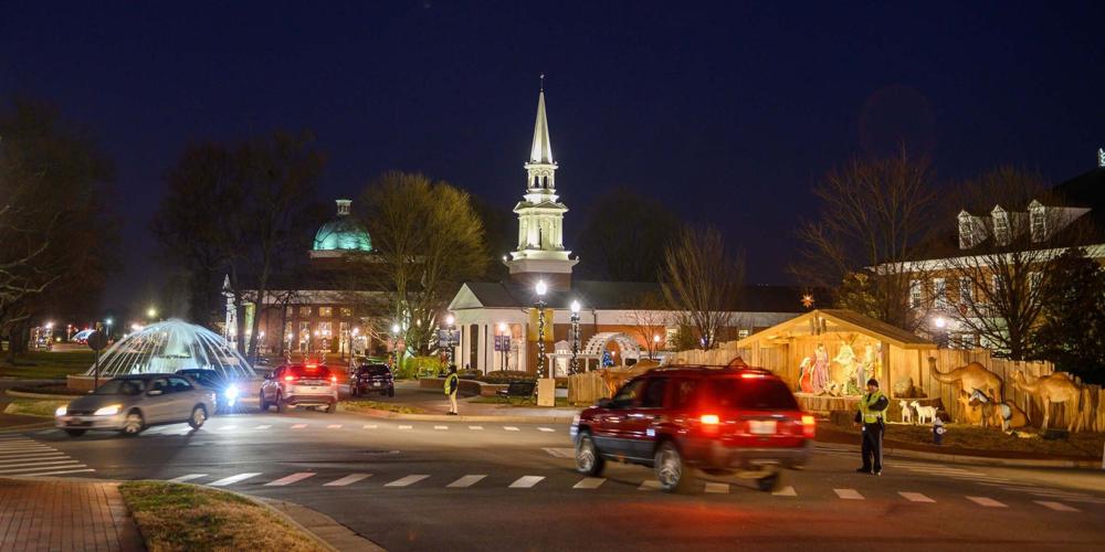 High Point U goes big at Christmas, and you can drive around and enjoy
