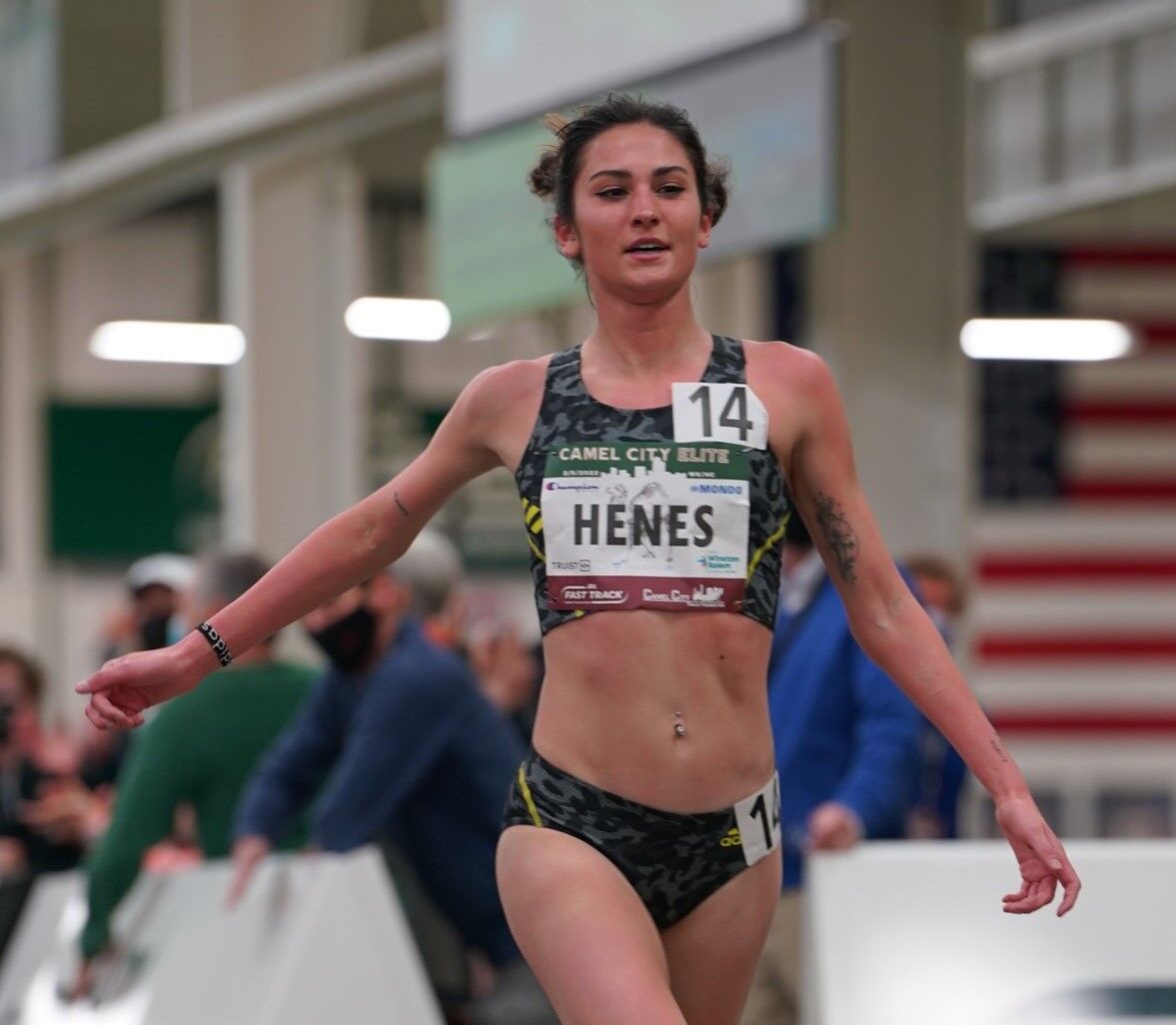 Elly Henes, N.C. State alum, sweeps 3,000 and mile at Camel City Elite  Races at JDL Fast Track