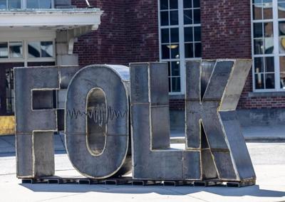 Giant ‘FOLK’ Letters Make Their Mark in Downtown Greensboro