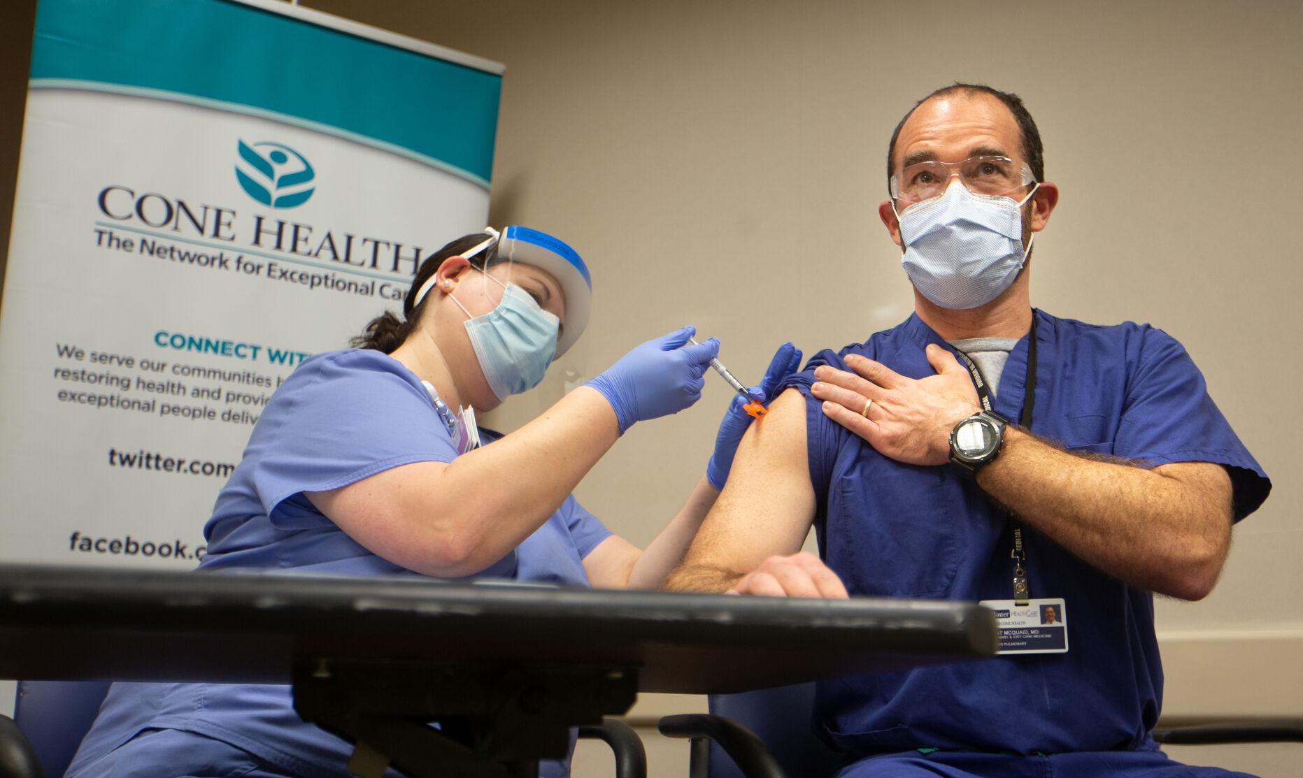 Photos Cone Health employees receive COVID19 vaccinations