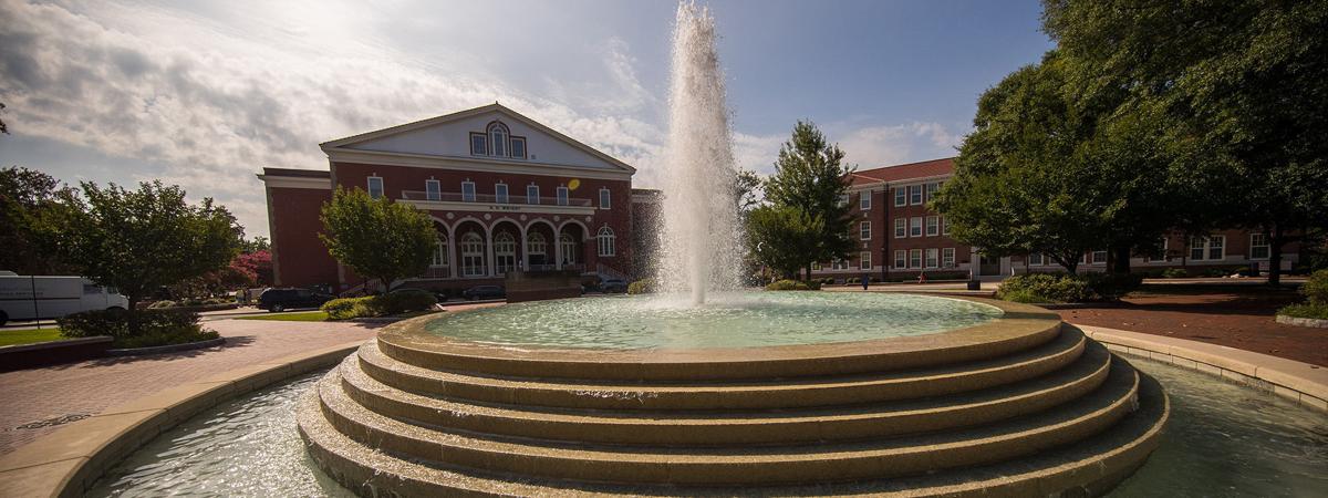East Carolina University ECU fountain