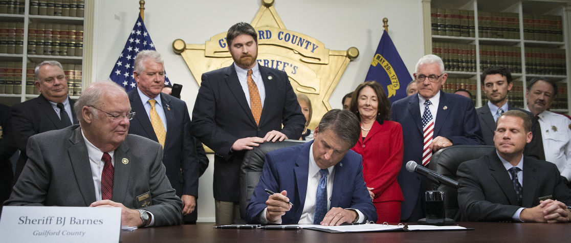 Gov. Pat McCroy Signs Into Law Immigration Bill (copy)