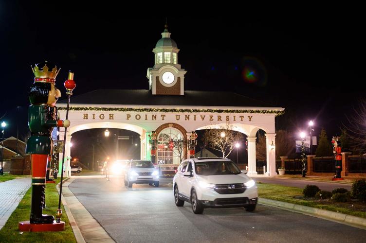 High Point U goes big at Christmas, and you can drive around and enjoy