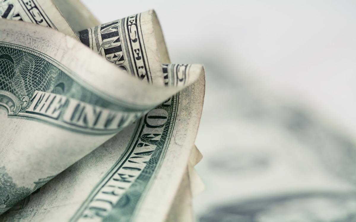 Money background - US dollars background.
